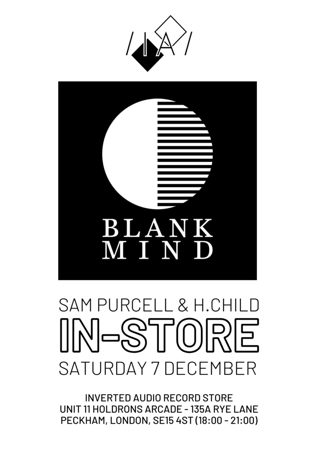 In store session blank mind with sam purcell h child inverted audio